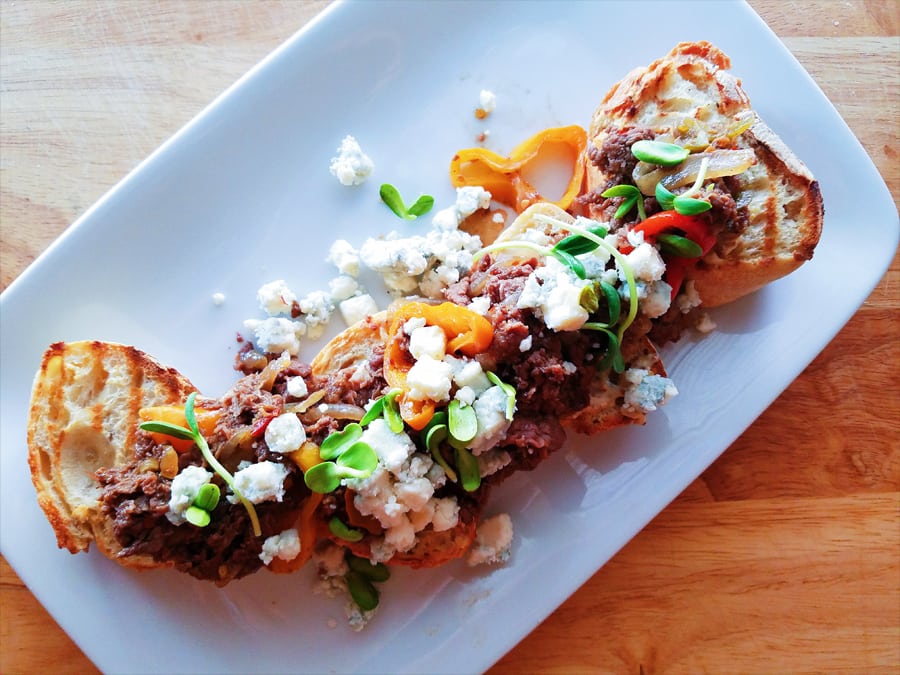 The Elegant Simplicity In A Shaved Steak Crostini