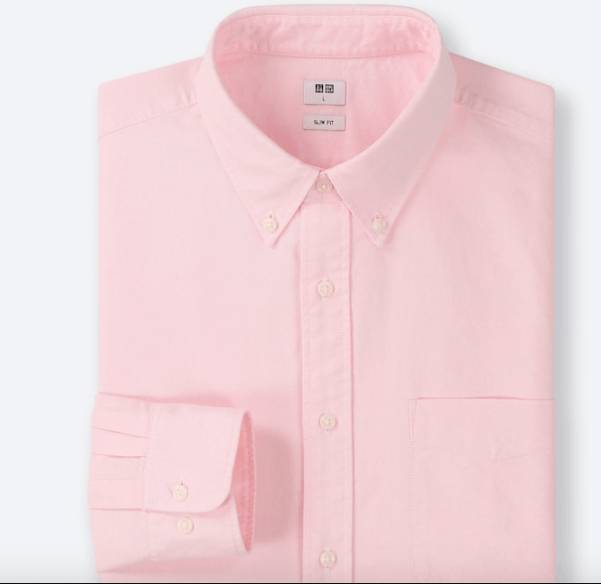 Have You Been Thinking Of What To Get Dad For Fathers Day? 8 MEN OXFORD SLIM FIT LONG SLEEVE SHIRT Pink