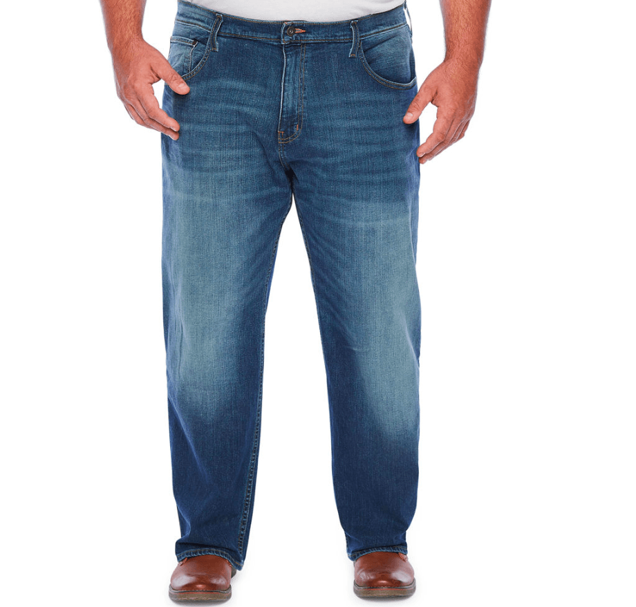 The Foundry Big & Tall Flex Denim Relaxed Straight Jeans Med Wash NWT MSRP $50